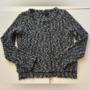 Rag & Bone Navy & Cream Merino Sweater in Size M